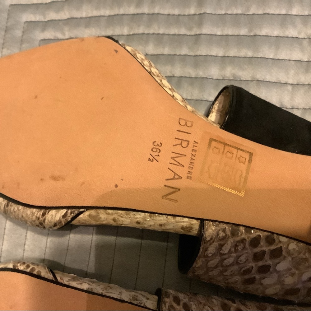 Alexandre Birman Miki Python Leather Twist Slide … - image 6